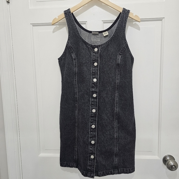 Levi's Tuli Denim Button Down Mini Dress Black Stonewash Size S - Picture 4 of 17